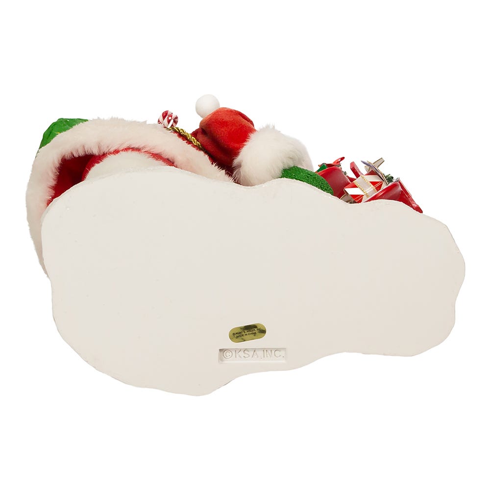 Kurt Adler 10.5-Inch Fabriché Santa Checking Mail